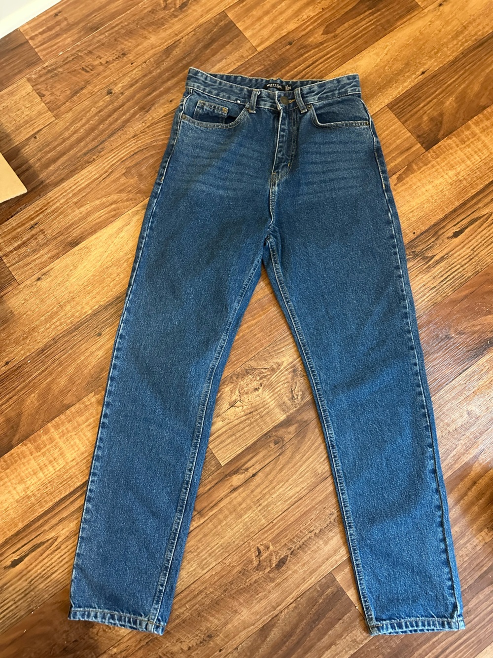 Nasty Gal Dark Blue Slim Straight Jeans